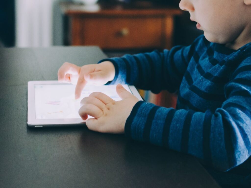 Kid Using Ipad/Tablet